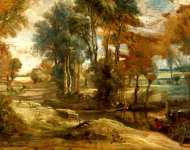 Peter Paul Rubens - A Wagon fording a Stream